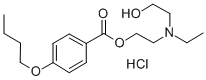 beta-(N-Ethyl-N-beta-hydroxyethylamino)ethyl 4-n-butoxybenzoate hydroc hloride Structure