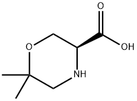 3-Morpholinecarboxylicacid,6,6-dimethyl-,(3S)-(9CI) 化学構造式