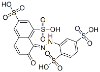 (8E)-8-[(2,5-disulfophenyl)hydrazinylidene]-7-oxo-naphthalene-1,3-disu lfonic acid,78335-10-1,结构式