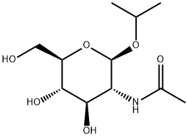 ISO-PROPYL 2-ACETAMIDO-2-DEOXY-BETA-D-GLUCOPYRANOSIDE 化学構造式