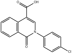 2-(4-chlorophenyl)-1-oxo-1,2-dihydroisoquinoline-4-carboxylic acid 结构式