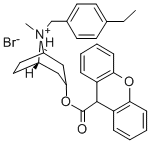 1-알파-H,5-알파-H-트로파늄,8-(p-에틸벤질)-3-하이드록시-,브로마이드,크산텐-9-카르복실레이트(에스테르)