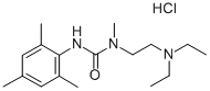 Мочевина, 1- (2- (диэтиламино) этил) -3-мезитил-1-метил-, гидрохлорид структура