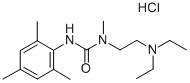 Urea, 1-(2-(diethylamino)ethyl)-3-mesityl-1-methyl-, hydrochloride|