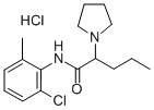 1-Pyrrolidineacetamide, N-(2-chloro-6-methylphenyl)-alpha-propyl-, mon ohydrochloride 结构式