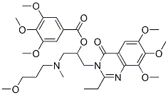 Benzoic  acid,  3,4,5-trimethoxy-,  2-(2-ethyl-6,7,8-trimethoxy-4-oxo-3(4H)-quinazolinyl)-1-[[(3-methoxypropyl)methylamino]methyl]ethyl  ester  (9CI) Structure