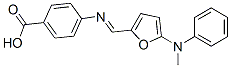 Benzoic  acid,  4-[[[5-(methylphenylamino)-2-furanyl]methylene]amino]- Structure