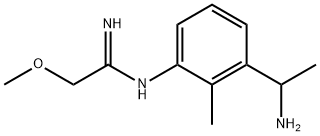 Ethanimidamide, N-[3-(1-aminoethyl)-2-methylphenyl]-2-methoxy- (9CI) 化学構造式