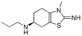 6-Benzothiazolamine,2,3,4,5,6,7-hexahydro-2-imino-3-methyl-N-propyl-,(6S)-(9CI) 结构式
