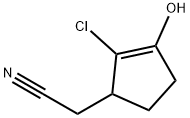 2-Cyclopentene-1-acetonitrile,  2-chloro-3-hydroxy- Structure