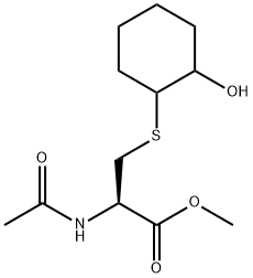 S-(2-hydroxycyclohexyl)-N-acetyl-(L)-cysteine methyl ester Structure