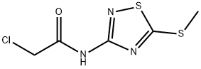 2-CHLORO-N-(5-METHYLTHIO-1,2,4-THIADIAZOL-3-YL)ACETAMIDE 结构式