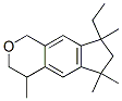 8-エチル-1,3,4,6,7,8-ヘキサヒドロ-4,6,6,8-テトラメチルシクロペンタ[g]-2-ベンゾピラン 化学構造式