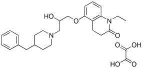 5-[3-(4-benzyl-1-piperidyl)-2-hydroxy-propoxy]-1-ethyl-3,4-dihydroquin olin-2-one, oxalic acid Struktur
