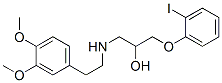 3-(2-iodophenoxy)-1-((3,4-dimethoxyphenylethyl)amino)propan-2-ol 化学構造式