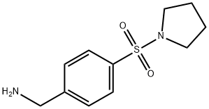 (4-(吡咯烷-1-基磺酰基)苯基)甲胺 结构式