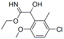 Benzeneethanimidic  acid,  3-chloro--alpha--hydroxy-6-methoxy-2-methyl-,  ethyl  ester  (9CI) 化学構造式