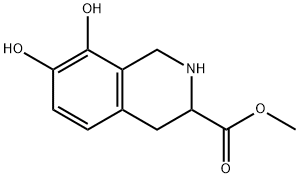 3-Isoquinolinecarboxylic acid, 1,2,3,4-tetrahydro-7,8-dihydroxy-, methyl ester (9CI) Struktur