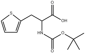 BOC-Β-(2-チエニル)-DL-ALA-OH 化学構造式