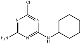 6-クロロ-N-シクロヘキシル-1,3,5-トリアジン-2,4-ジアミン 化学構造式