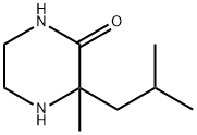 3-甲基-3-(2-甲基丙基)哌嗪-2-酮, 78551-70-9, 结构式