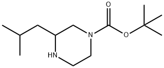 3-异丁基哌嗪-1-甲酸叔丁酯 结构式