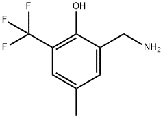 Phenol, 2-(aminomethyl)-4-methyl-6-(trifluoromethyl)- (9CI) 结构式