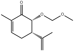 2-Cyclohexen-1-one,6-(methoxymethoxy)-2-methyl-5-(1-methylethenyl)-,(5S,6R)-(9CI) Struktur