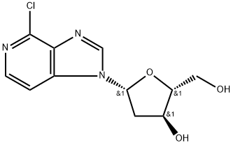 4-CHLORO-1-(2-DEOXY-BETA-D-ERYTHROPENTOFURANOSYL)-1H-IMIDAZO[4,5-C]PYRIDINE 化学構造式