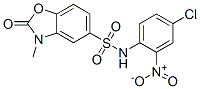 N-(4-Chloro-2-nitrophenyl)-2,3-dihydro-3-methyl-2-oxo-5-benzoxazolesulfonamide Struktur