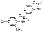N-(2-アミノ-4-クロロフェニル)-2,3-ジヒドロ-2-オキソ-5-ベンゾオキサゾールスルホンアミド 化学構造式