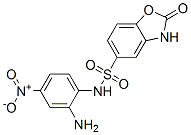 N-(2-アミノ-4-ニトロフェニル)-2,3-ジヒドロ-2-オキソ-5-ベンゾオキサゾールスルホンアミド 化学構造式