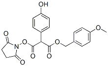 4-methoxybenzyl [[(2,5-dioxo-1-pyrrolidinyl)oxy]carbonyl](4-hydroxyphenyl)acetate Structure