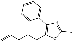 Oxazole, 2-methyl-5-(4-pentenyl)-4-phenyl- (9CI) 化学構造式