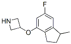 Azetidine, 3-[(6-fluoro-2,3-dihydro-1-methyl-1H-inden-4-yl)oxy]- (9CI) Struktur