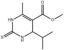 5-Pyrimidinecarboxylicacid,1,2,3,4-tetrahydro-6-methyl-4-(1-methylethyl)-2-thioxo-,methylester(9CI) 化学構造式