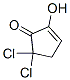 2-Cyclopenten-1-one,  5,5-dichloro-2-hydroxy- 化学構造式