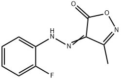 4,5-Isoxazoledione,3-methyl-,4-[(2-fluorophenyl)hydrazone](9CI) Structure
