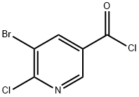 5-ブロモ-6-クロロニコチノイルクロリド 化学構造式