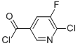 3-Pyridinecarbonylchloride,6-chloro-5-fluoro-(9CI) 化学構造式