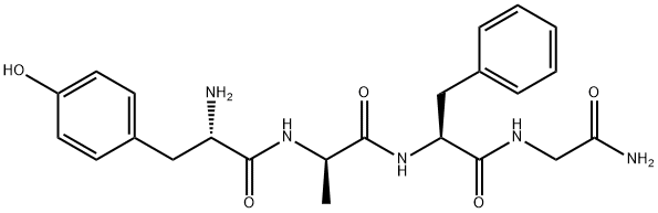 tyrosyl-alanyl-phenylalanyl-glycinamide 化学構造式
