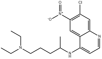 Quinoline, 8-chloro-4-((4-(diethylamino)-1-methylbutyl)amino)-6-nitro-,78703-80-7,结构式