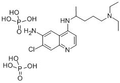 6-Amino-7-chloro-4-((4-(diethylamino)-1-methylbutyl)amino)quinoline di phosphate,78703-86-3,结构式