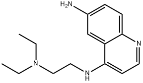 6-Amino-4-((2-(diethylamino)ethyl)amino)quinoline diphosphate 化学構造式