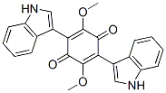 2,5-Bis(1H-indol-3-yl)-3,6-dimethoxy-2,5-cyclohexadiene-1,4-dione Struktur