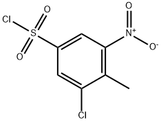 3-氯-4-甲基-5-硝基苯并-1-磺酰氯, 78726-74-6, 结构式