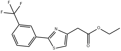 2-(2-(3-(三氟甲基)苯基)噻唑-4-基)乙酸乙酯, 78743-00-7, 结构式