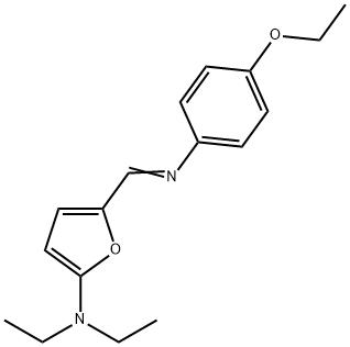 2-Furanamine,  5-[[(4-ethoxyphenyl)imino]methyl]-N,N-diethyl- Structure