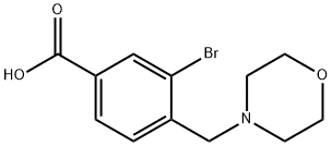 3-BROMO-4-(4-MORPHOLINYLMETHYL)BENZOIC ACID Struktur