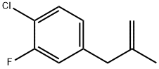 3-(4-クロロ-3-フルオロフェニル)-2-メチル-1-プロペン 化学構造式